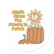 Fresh From Pumpkin Patch Baby Announcement stickers