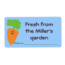 Fresh from the Garden Produce Label