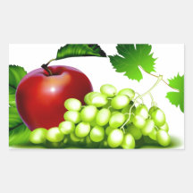 Fresh Fruit Rectangular Stickers