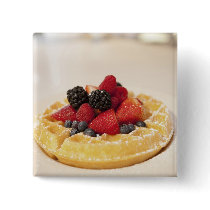 Fresh fruit waffle pinback buttons