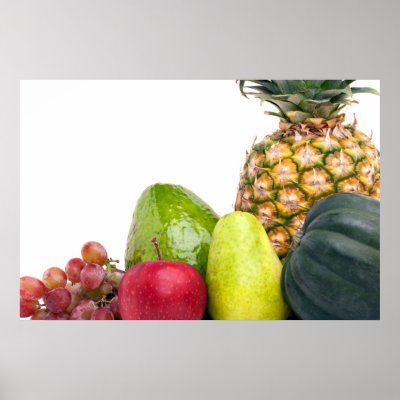 Fresh Fruits and Vegetables Layout Print