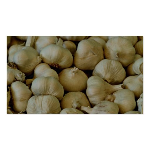Fresh garlic Photo Business Card Templates (back side)