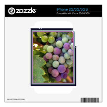 Fresh Grapes and Wine Skins For iPhone 3GS