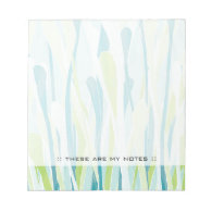 Fresh Grasses Notepad in Greens and Teals