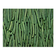 Fresh green beans post cards