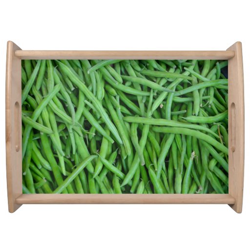 Fresh green beans serving tray Zazzle