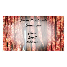 Fresh Handmade Sausages Business Cards