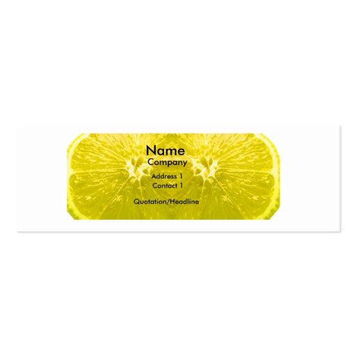 Fresh Lemon Business Card Templates (front side)