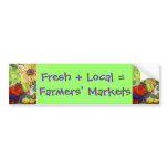 Fresh + Local = Farmers' Markets Bumper Stickers bumper stickers
