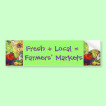 Fresh + Local = Farmers' Markets Bumper Stickers bumper stickers