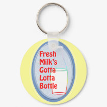 Fresh Milk's Gotta Lotta Bottle keychains by gotraw Fresh Milk's Gotta Lotta Bottle keychains