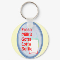 Fresh Milk's Gotta Lotta Bottle keychains by gotraw Fresh Milk's Gotta Lotta Bottle keychains