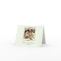 Fresh mint elegance square frame photo thank you card