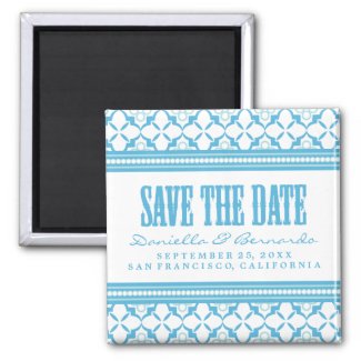 Fresh & Modern Save The Date Magnet magnet