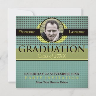 Fresh Nature Graduation w/ Photo Invitation invitation