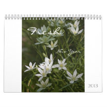 Fresh New Year 2013 Floral Calendar