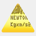 Fresh newton law of motion triangle stickers
