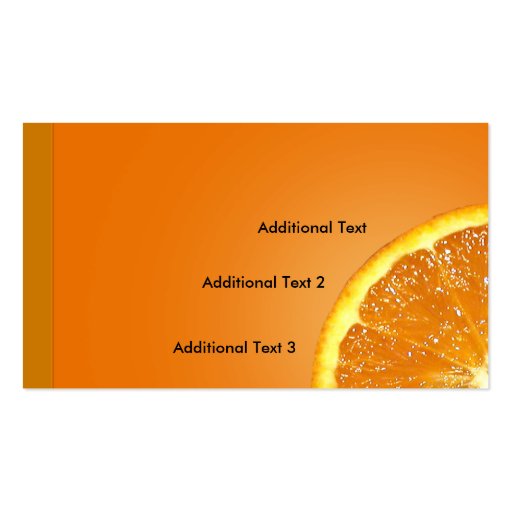 Fresh Orange Business Card (back side)