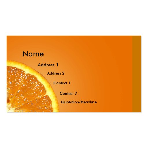 Fresh Orange Business Card (front side)