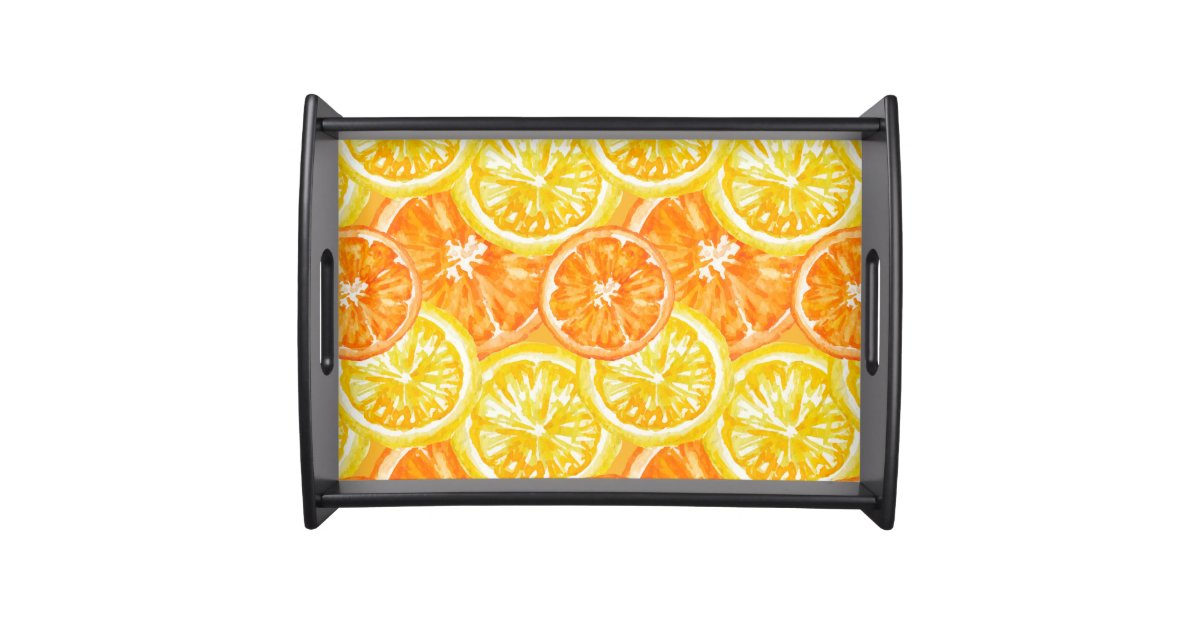 FRESH Orange Serving Tray Zazzle