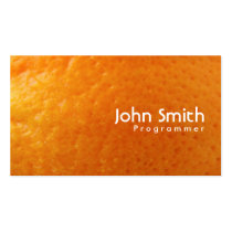 Fresh Orange Texture Programmer Business Card