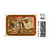 Fresh Oysters Vintage Advertisement circa 1870 Postage