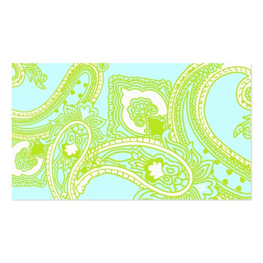 Fresh Paisley Business Card (back side)