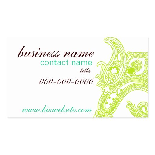 Fresh Paisley Business Card