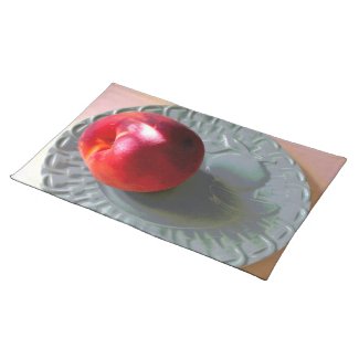 Fresh Peach in sunlight Place Mat