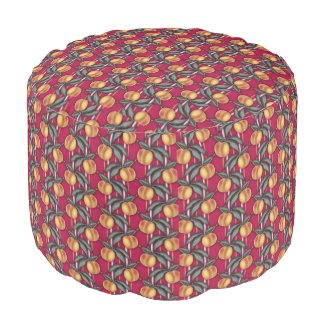 Fresh Peaches Round Pouf