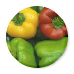 Fresh Peppers II (13 x 13) Refrigerator Magnet