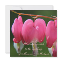 Fresh Pink Bleeding Heart Invites