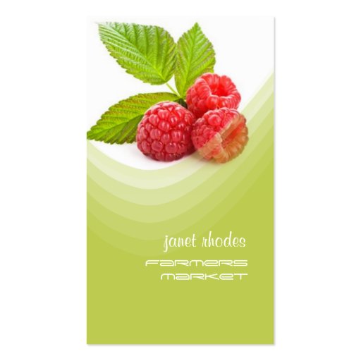 Fresh raspberry business card templates