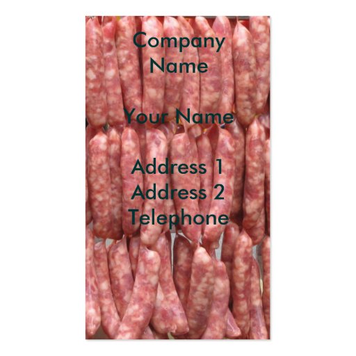 Fresh Sausages Business Card Template (front side)
