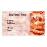 Fresh Shrimps or Prawn on Display business cards