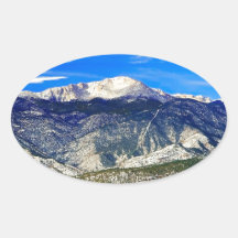 Fresh Snow and Sunshine Oval Sticker