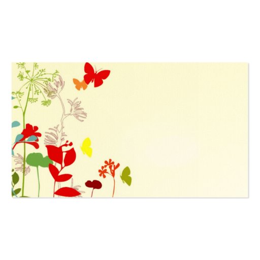 Fresh Spring  - Customized Business Card Template (back side)