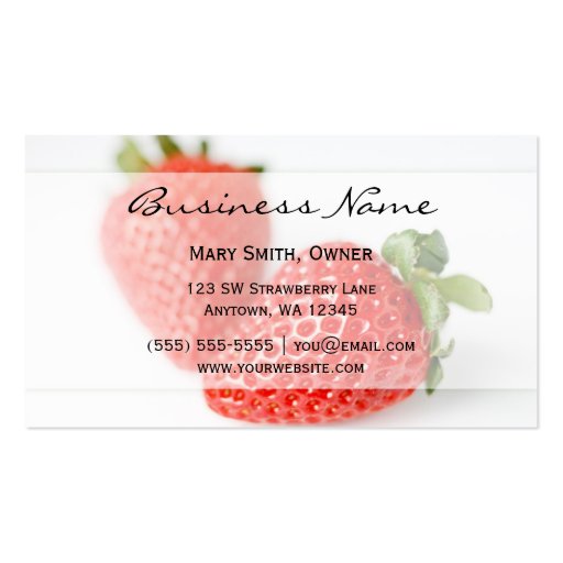 Fresh Strawberries Business Card Zazzle