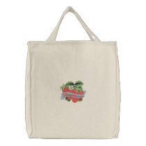 Fresh Strawberries embroidered bags by Embroidery4U Fresh Strawberries embroidered bags