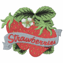 Fresh Strawberries embroidered shirts