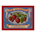 Fresh Strawberries Label posters