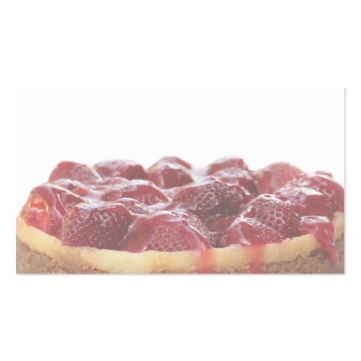 fresh strawberry cheesecake business card (front side)
