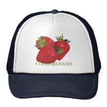 Fresh Summer Strawberries Mesh Hat