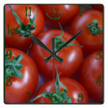 Fresh Tomatoes Square Wall Clock