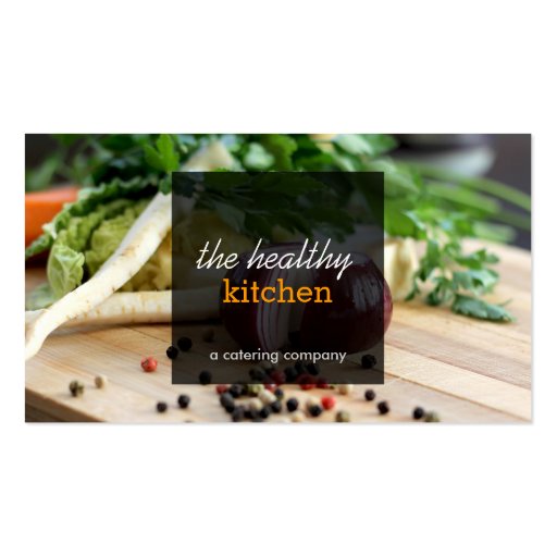 Fresh Vegetables Catering or Chef Business Card