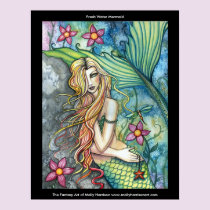 Fresh Water Mermaid Large Poster posters