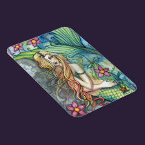 Fresh Water Mermaid Vinyl Magnet magnets