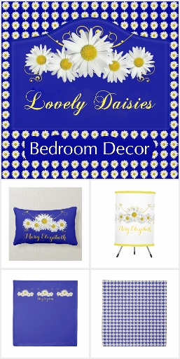 Fresh White Daisy Bedroom Decor