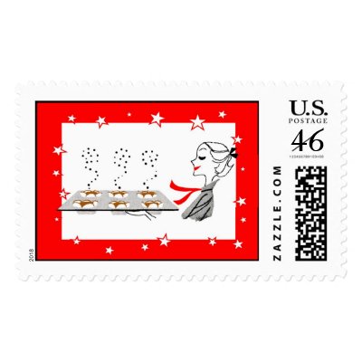 Freshly-Baked Postage Stamps by athenaworkman