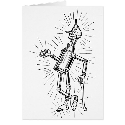 Freshly Oiled Tinman Greeting Card